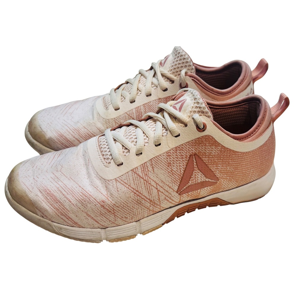 Reebok Nano 8 Flexweave Cross Training Shoes Rose Gold White Women's size 7.5